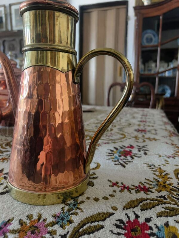 VINTAGE MEDENÁ KANVICA NA KÁVU